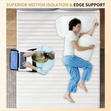 PurrJoys Super Full Mattress 10 Inch Gel Memory Foam 7 Zone Orthopedic Supe