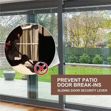 Sliding Door Security Bar, 17-50 Inch Adjustable with Rubber Tips, Sliding Door Lock Bars, for Window Safety Bars Home