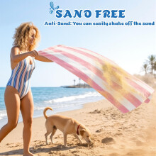 Anavasi Microfibre Beach Towels for Adults 1 Pack 180 x 90 cm with Drawstr