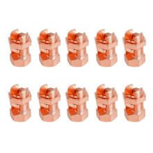 10Pcs Split Bolt Connector, Grounding Split Bolt Connector Split Bolt Connector for Complete Earth Bare Wires TJ-16