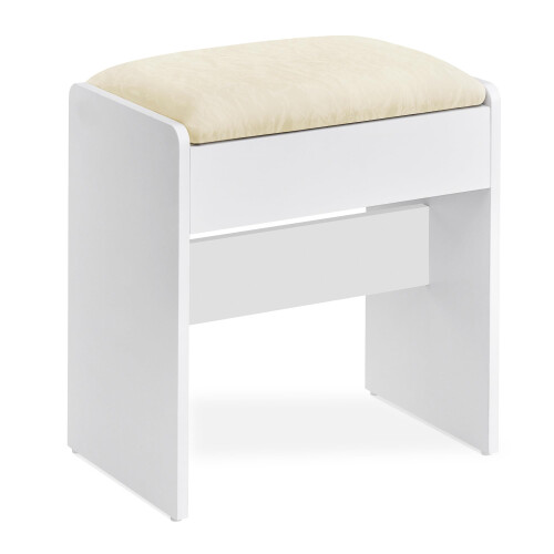 VASAGLE VASAGLE Dressing Table Stool Velvet Upholstered Makeup Stool Modern Footres 1