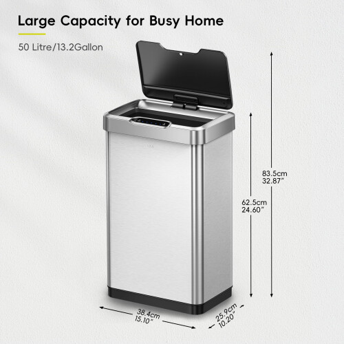 EKO Mirage-T 50L Touchless Sensor Bin 1