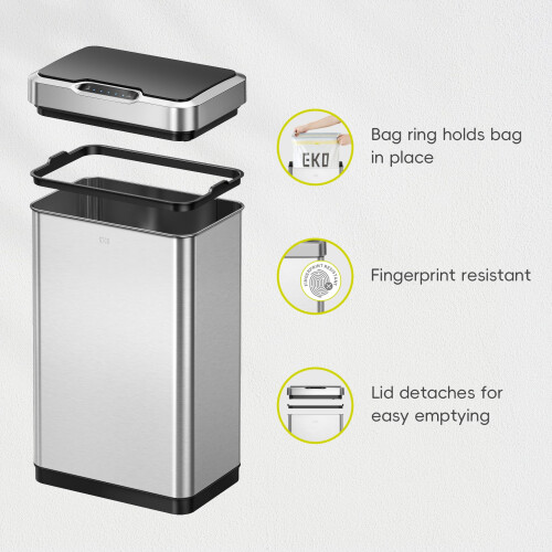 EKO Mirage-T 50L Touchless Sensor Bin 2