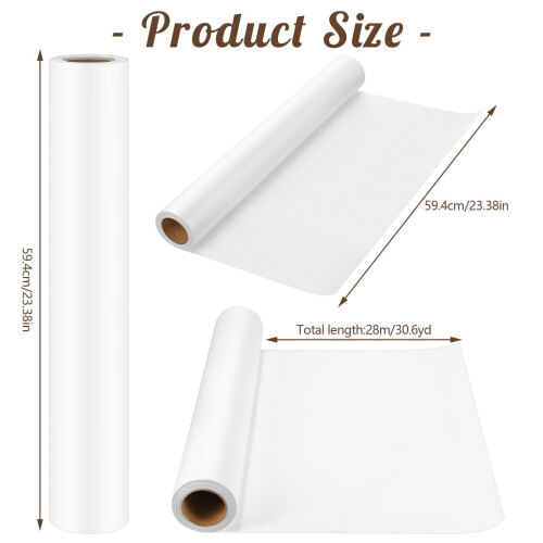 Tracing Paper Roll 59cm x 28m - White Translucent Trace Paper for Draw 1