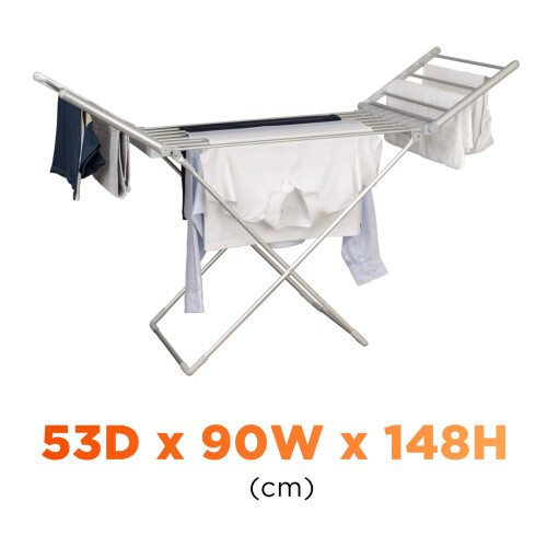 Status Status Laundry Drying Bundle 220W Heated Winged Clothes Airer with 20 Rails 1