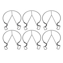 Set di 6 fioriere sospese in ferro per ringhiere, facili da installare.