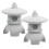 2 stuks miniatuur pagodebeeldjes in Japanse stijl, pagodelantaarnbeeldjes 1