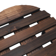 Supporto per piante in legno girevole a 360 gradi con ruote, supporto rotondo per coltivazione da 30 cm.