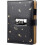 Leather journal with lock, reusable paper binder password 1