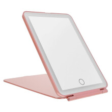 Miroir de maquillage pliable avec lumière LED