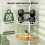 HAMITOR Corner Shower Caddy Tension Pole Rustproof Bathroom Organizer Shelv 3