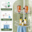 HAMITOR Corner Shower Caddy Tension Pole Rustproof Bathroom Organizer Shelv 4