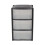 3 Drawer Plastic Storage Tower Unit Black  Clear  Tontarelli 3