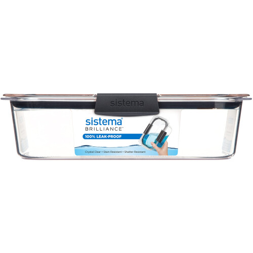 Sistema Sistema Brilliance Food Storage Container 2 Litre Leakproof Tritan Stackabl 1