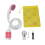 Ensemble de douche électrique portable à 3 vitesses, ABS et acier inoxydable 4