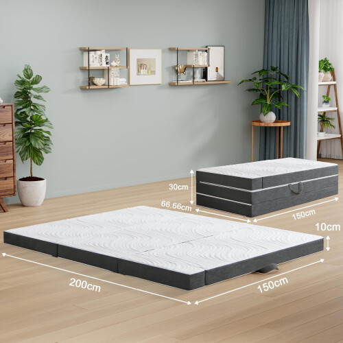 Twirest Folding MattressKing Foldable Memory Foam Mattress With Portable Pi 2