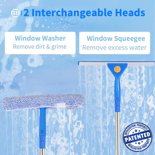 3m Window Cleaning Equipment Cleaner Tool with Long Handle 35cm Window Sque 1