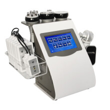 (white) 40KHZ Cavitation Ultrasonic RF Fat Blasting Machine Grease Suction EMS Micro-current Massage Shaping RF Skin Care