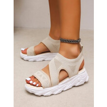 40Beige-682-sandali estivi da donna in rete, scarpe casual