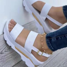 40 Sandali da donna bianchi, leggeri, con tacco alto, scarpe estive
