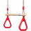 Trapézio de madeira com argolas de ginástica, parque infantil 1