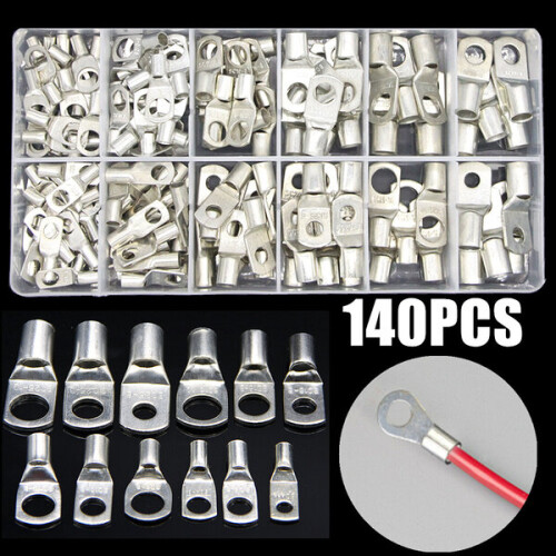 140PCS SC6-SC35 Car Auto Copper Ring Terminal Wire Connector
