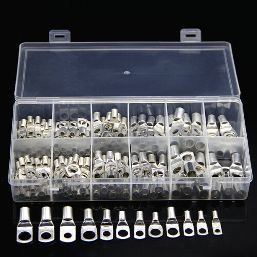 170PCS assortment SC bare crimp terminal lug tinned copper ki