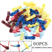 60 Stück Drahtkabelverbinder, Klemmen, Crimpverbinder, Scotch Lock Schnellverbinder
