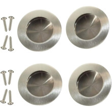 (2 pacotes) Puxadores para porta de correr, conjunto de 4 puxadores redondos de 65 mm