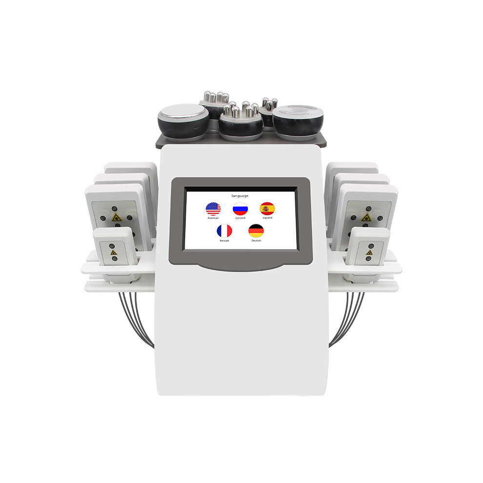 Stoyotu White (White) Six In One 40K Ultrasonic Cavitation Weight Loss Machine Body Shaping Radiofrequency Firming Skin Health Care Beauty Machine