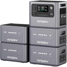 AFERIY P280 10240Wh Portable Power Station,with 4 Extra Battery,2800W Expandable Capacity LiFePO4 Battery Backup