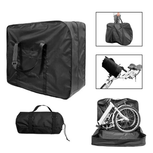 Bolsa de viagem dobrável para bicicleta de 20 polegadas, portátil.