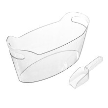 6.5L Ice Bucket for Parties, Portable Drink Bucket for Cocktail Bar, Plastic Champagne Cooler for Beverage/Wine/Beer