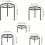 Ensemble de supports à fleurs, 29/27/25/23/21 cm, 5 pièces. 1
