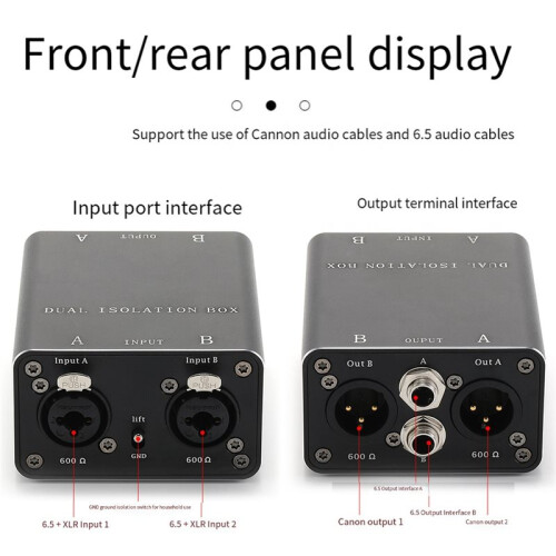 Professioneller XLR-Audio-Isolator mit Zwei Kanälen 2