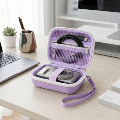 Digital Camera Case Compatible Hard Carrying Case Protective EVA Storage Bag with Mesh Pocket for CCD Nsoela 1