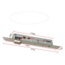 Cerradura de embutir de un solo punto para puerta de jardín, 92 mm, acero inoxidable.