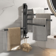 Porte-serviettes mural en acier inoxydable (1 pièce)