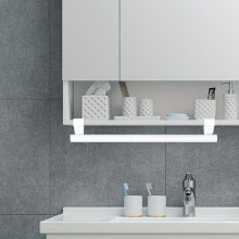 1 porte-serviettes en acier inoxydable Ă fixer au-dessus de la porte du placard