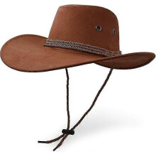 Cowboyhut, Sonnenhut aus Kunstfilzleder und Wildleder