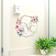 1 Stück kreativer Wandaufkleber mit englischen Blumen