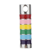 Kleurrijke sieraden urn hanger van roestvrij staal voor het bewaren van as.