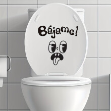autocollant amusant pour couvercle de toilette