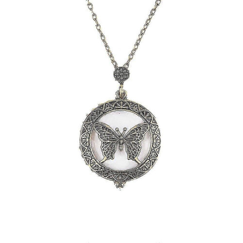 Vergrootglas met ribbels, decoratieve ketting