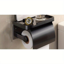 Porte-rouleau de papier toilette avec étagère (1 pièce)
