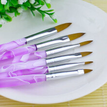 Pincel para uñas de gel UV, dibujo con inserto de diamantes de imitación, selección