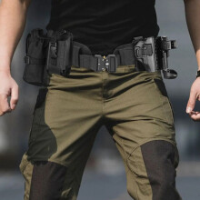 #Tactische gevechtsriemset Dunne airsoftriem, metalen gesp
