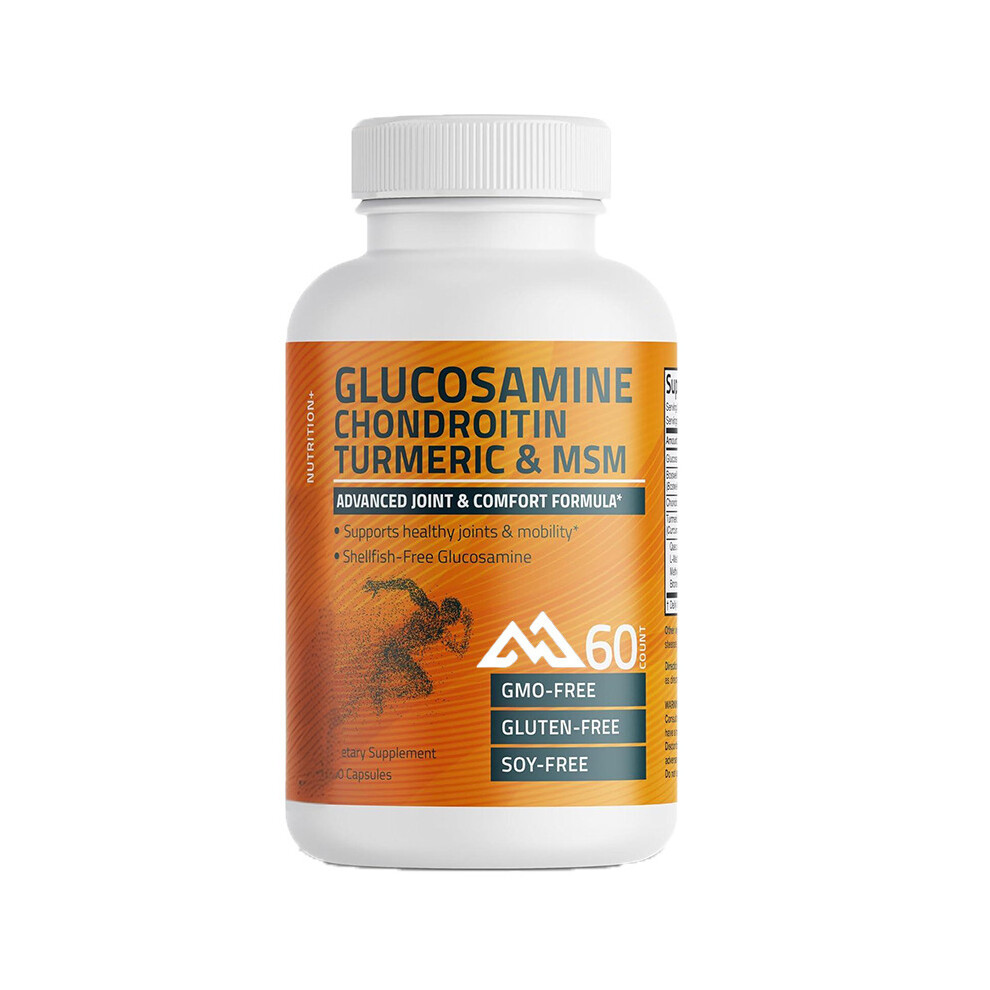 (1pcs) Glucosamine Chondroitin Turmeric & MSM Advanced Joint & Cartilage Formula - 60 Capsules