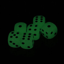 6Pcs/Pack Glow-in-the-Dark Dice Cube 6 Side 16mm Night Light Glowing F