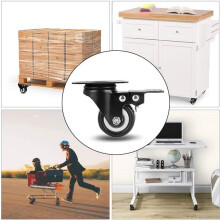 Juego de ruedas giratorias Hetang Yuese de 2"/50 mm, ruedas para muebles, Ra